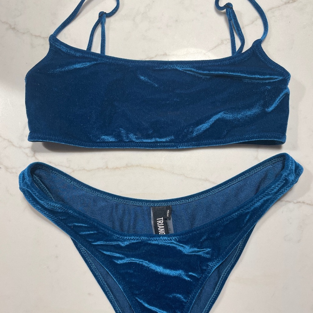 Triangl blue velvet swim